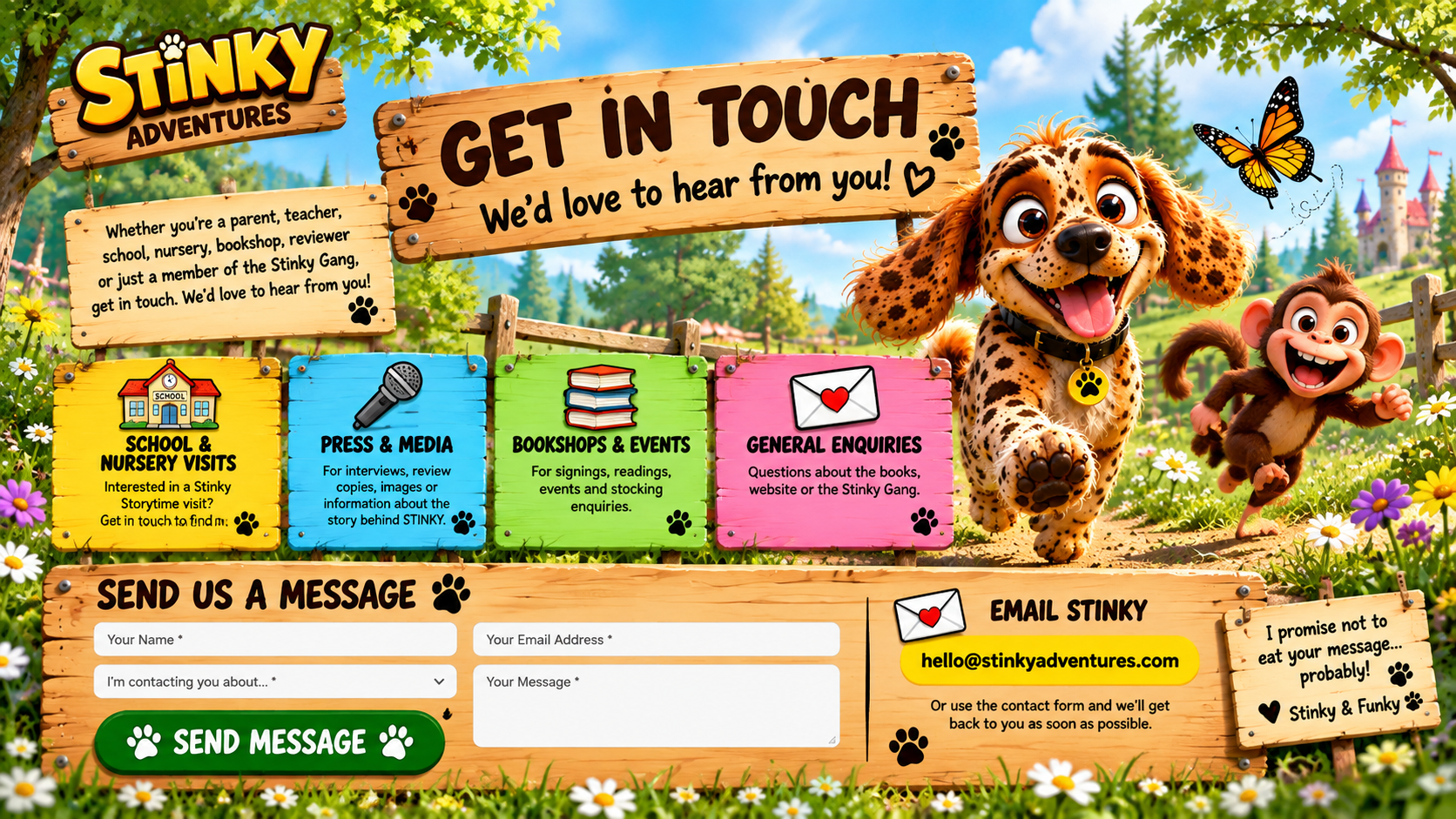Get in touch with Stinky and Funky
