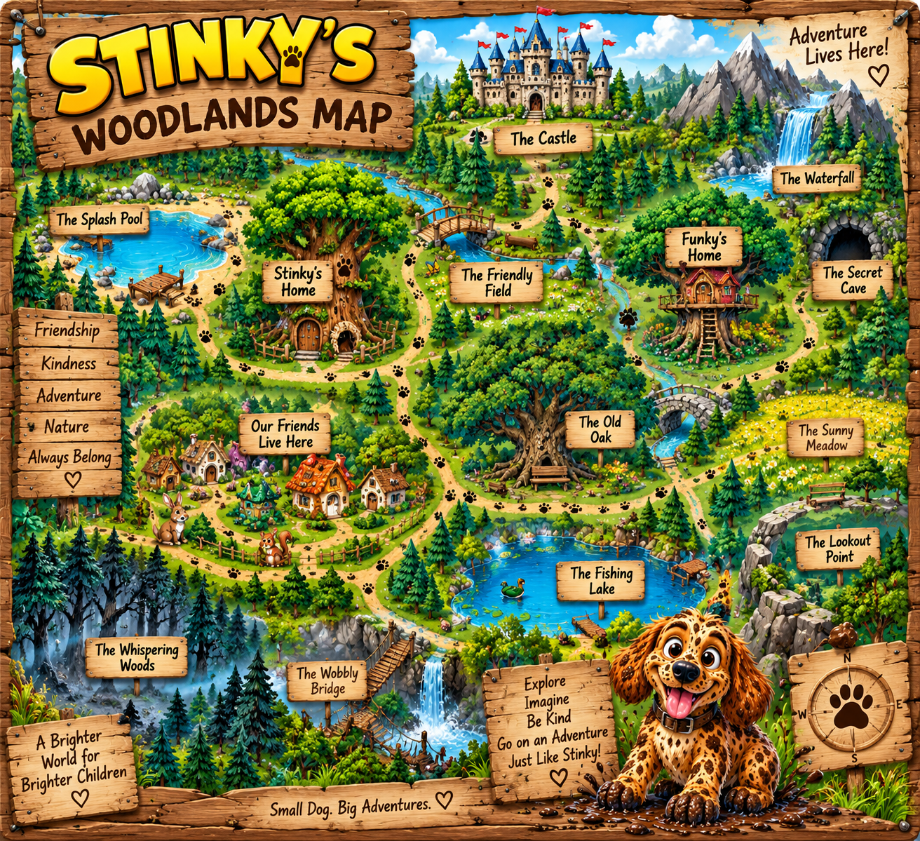 Stinky's Woodlands Map